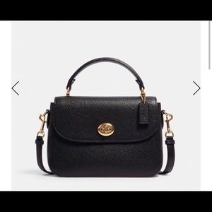 Coach Pebble Leather Top Handle Bag